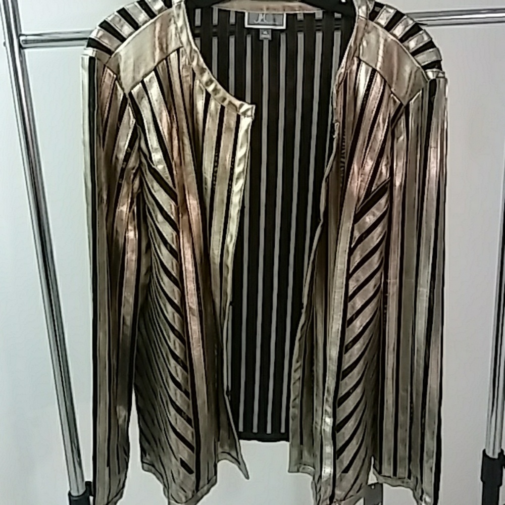 ✨Gold Toned Stripe Retro Jacket✨